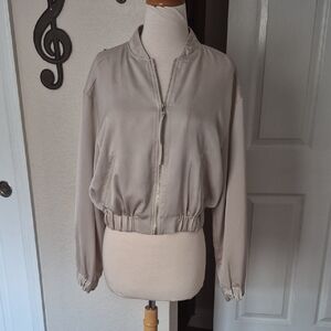 Sportsgirl Light Gray Bomber Jacket